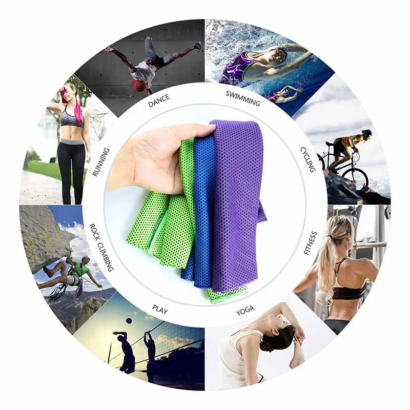 Summer Outdoor Sports Towel Ice Cold Towel Scarf Running Yoga Travel Gym Camping Golf Workout Cooling Towel Chilling Neck Wrap (3)