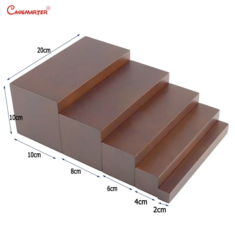 Montessori Math Toys and Games Pink Tower 5 Steps Brown Stairs for Children Educational Toys Montessori Home Preschool LT062-3 Montessori Math Toys and Games Pink Tower 5 Steps Brown Stairs for Children Educational Toys Montessori Home Preschool LT062-3