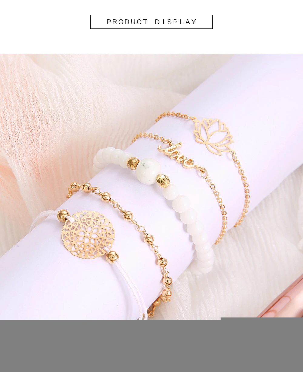 19 стильные богемные браслеты и браслеты для женщин ретро Boho геометрические браслеты наборы женские модные ювелирные аксессуары