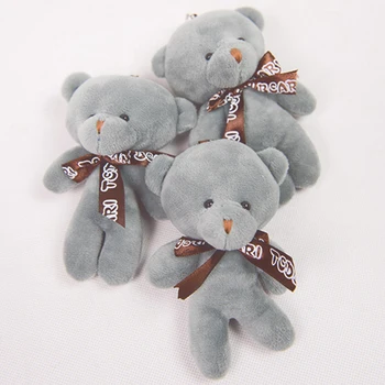 

New12CM Cute Bear Soft Plush Stuffed Bed Rattles Pendant Kids Doll Carttoon Bear Gift for Children Bag Key Chain Decoration