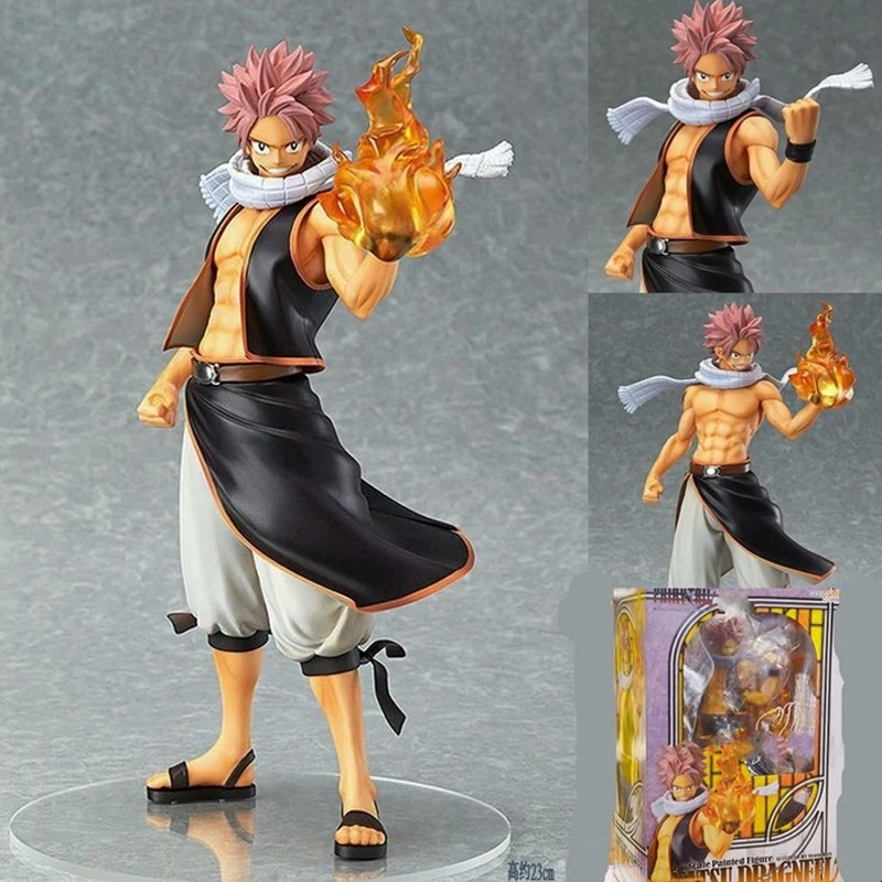 Anime Fairy Tail 9 Natsu Action Figures PVC Dolls Model font b Toy b font Gift