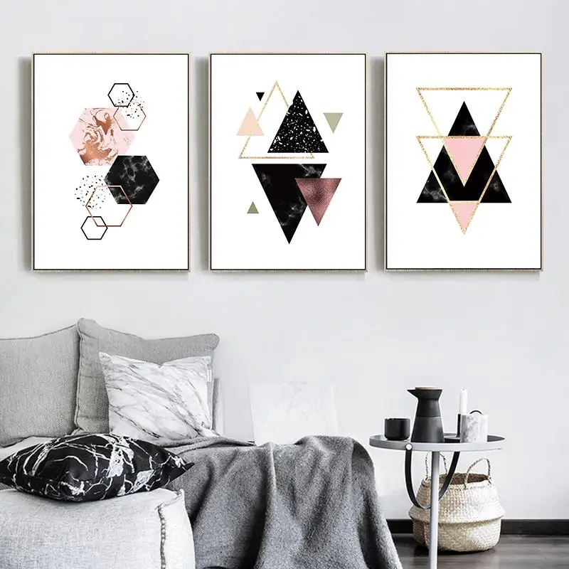 Estilo-n-rdico--Geom-trica-Impress-o-Da-e-Da-Lona-Pintura--Retratos-Da (2)