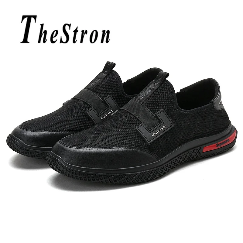 

Man Mesh Running Shoes Black Gray Mens Slip-On Sneakers Spring Autumn Walking Sneakers For Male Breathable Sneakers China