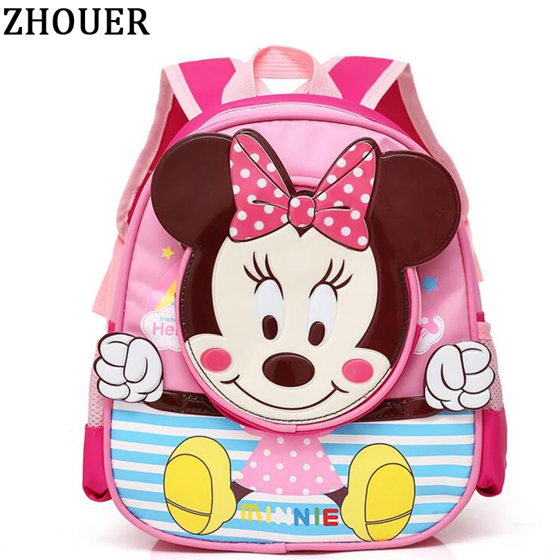 New Minnie Mickey Backpacks Cute School Bags for Girls and Boy Cartoon