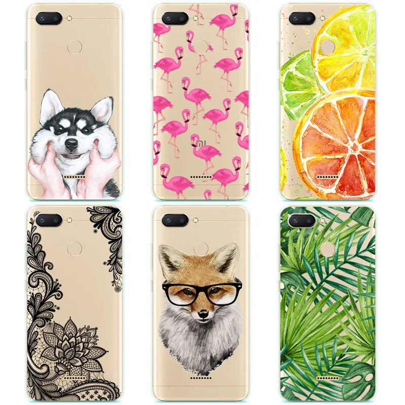 Case for Xiaomi redmi 6 Silicon Full flower Painting Soft TPU Back Cover xiaomi protect Phone bags |