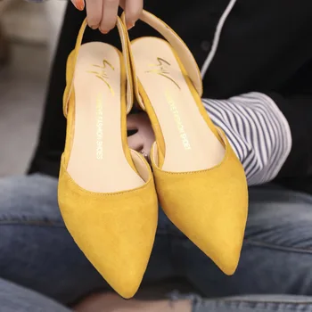 

New 2018 Women low Heel sandals Women Shoes pointed Toe low Heels Work shoes Comfortable Ladies summer sandals