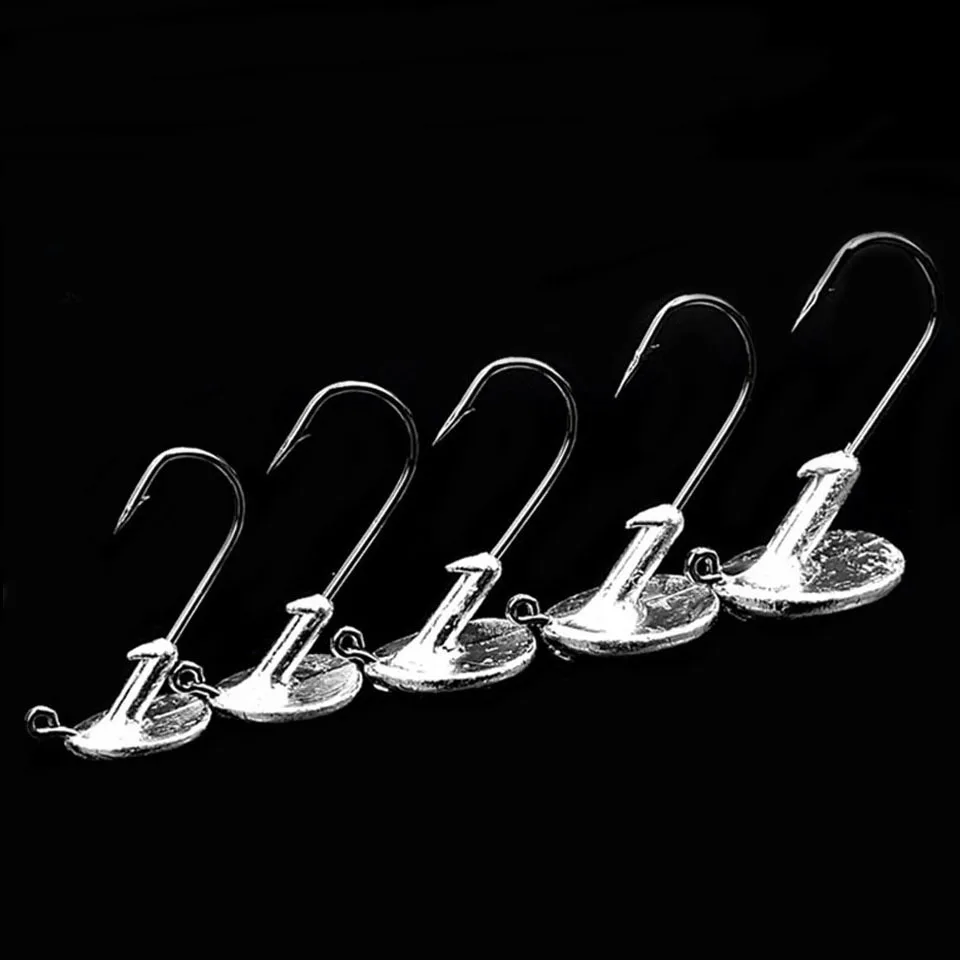 

WALK FISH 5PCS/Lot Blood Slot Lead Jig Head Tumbler Fishing Hook 3.5g 5g 7g 10g 14g Hooks for Soft Lure Carbon Steel Fishinghook