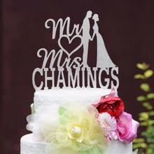 Персонализированные Свадебный торт Топпер, пользовательские Mr и Mrs имя торт Топпер, свадебный торт Топпер украшения, уникальный Топпер