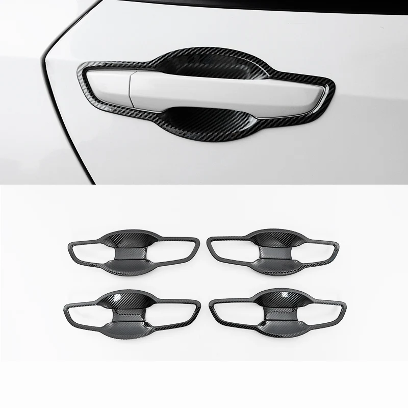 Для Honda Civic 10th углеродное волокно из нержавеющей стали дверная ручка декоративная рамка накладка в блестках наклейка C1133 - Цвет: Door Bowl