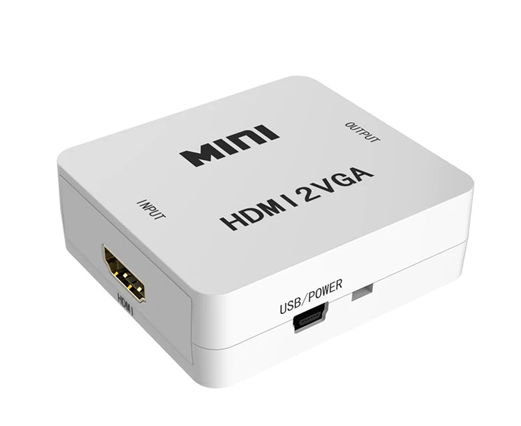 10 шт./лот HDMI конвертер VGA адаптер HDMI2VGA конвертер 1080 P для ноутбука ЖК-дисплей Экран проекторы HDTV