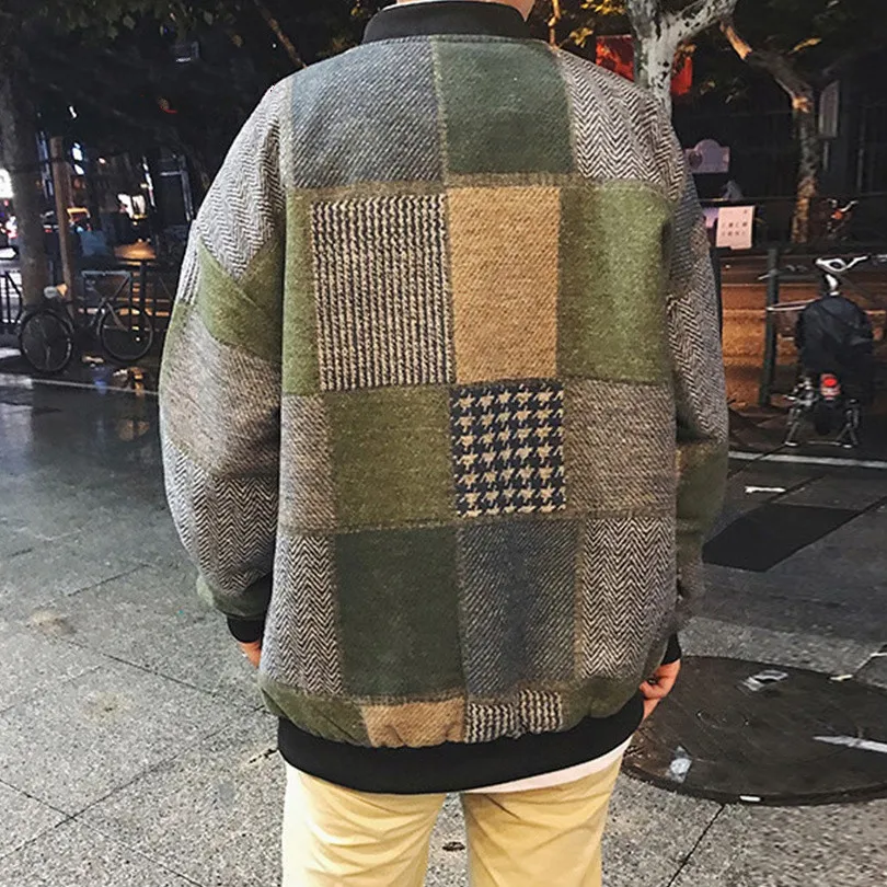 Zogaa Woolen Plaid Bomber Jacket Men Fashions Hip Hop Streetwear Winter Jacket Men Coat Men Patchwork Jacket Coat 2019 Sping New Zogaa Woolen Plaid Bomber Jacket Men Fashions Hip Hop Streetwear Winter Jacket Men Coat Men Patchwork Jacket Coat 2019 Sping New