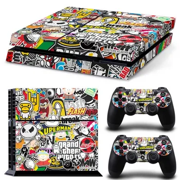 

Bomb Graffiti For PS4 Vinyl Skin Sticker Cover For PS4 Playstation 4 Console + 2 Controller Decal Game Accessories