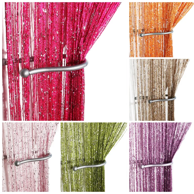 

Glitter String Curtain Panels ~ Fly Screen & Room Divider ~ Voile Net Curtains
