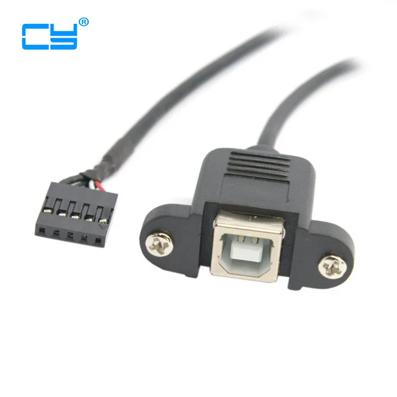 50 см USB 2 0 B гнездо для принтера панель с креплением на шаг 54 мм 5pin корпус PCB