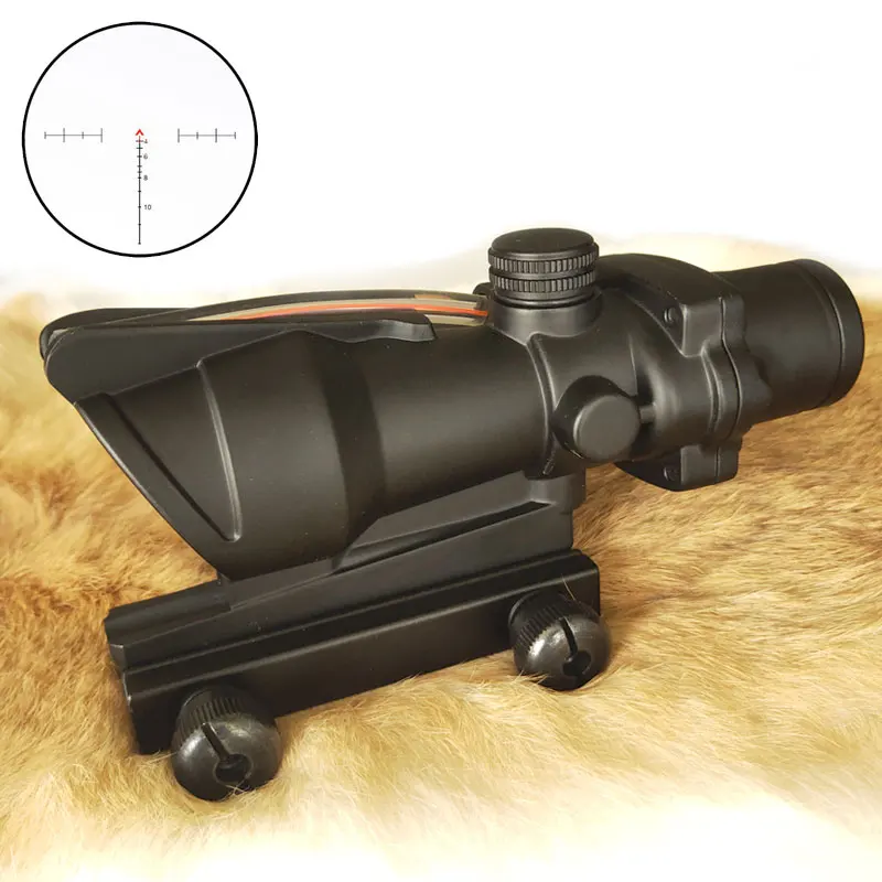 

WESTHUNTER 4X32 Tactical Fiber Optics Scope Red Green Illuminated Glass Etched Fixed 4 Power Compact Riflescope Hunting Sights