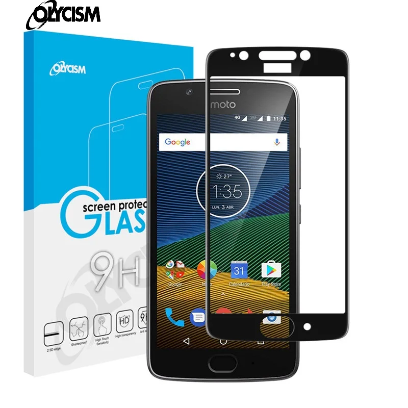 Olycism For Moto G5 Screen Protector Ultra-thin Clear 9H 2.5D Explosion-proof Phone Full Front Film Tempered Glass | Мобильные