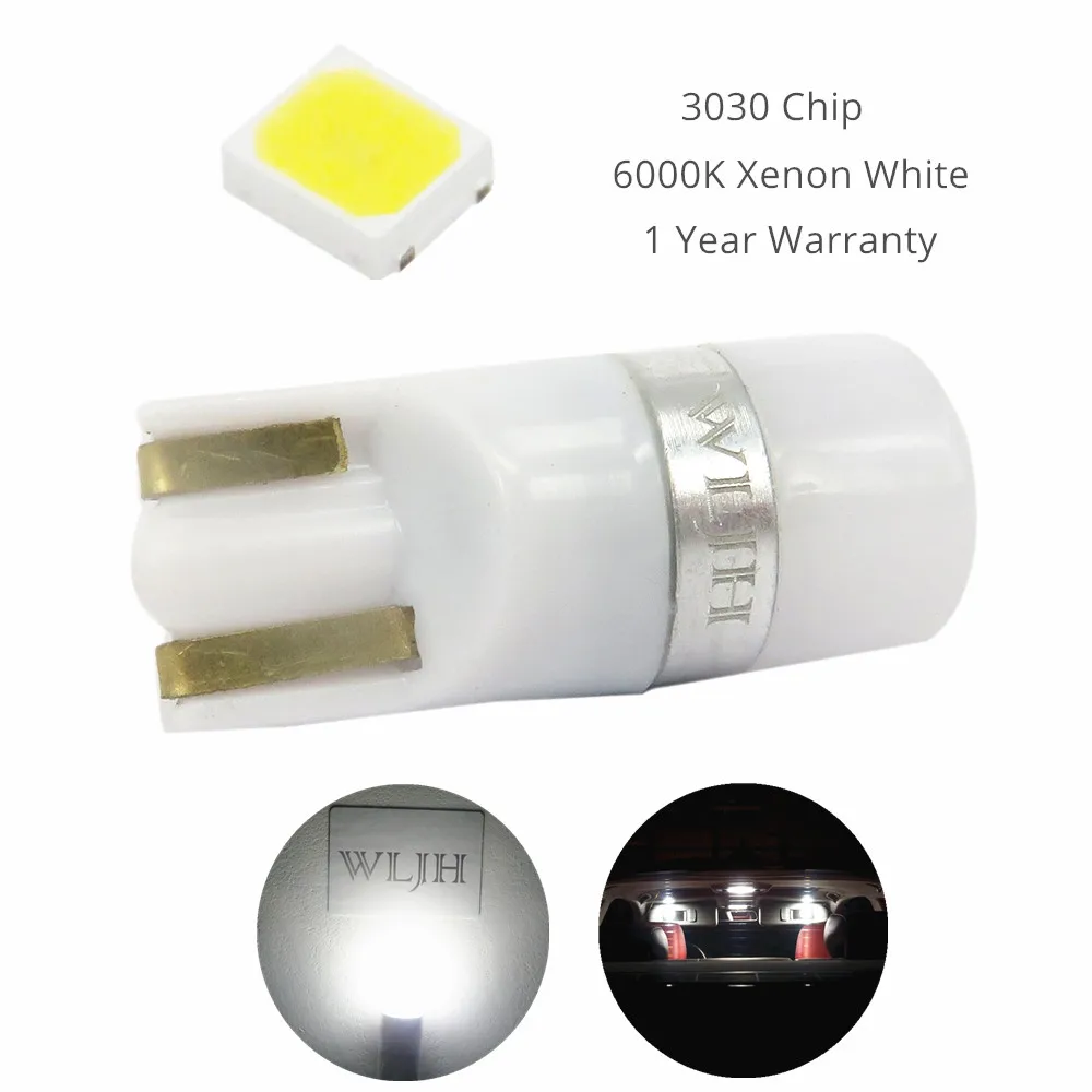 WLJH 2x Автомобильный свет T10 LED W5W лампа 3030SMD 194 168 светодиодные клиновидные огни