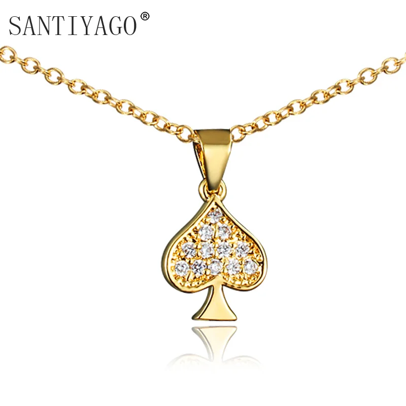

Fashion Spade Pendent Necklace Gold Plating Korea Cute Pendant for Girl Korean Neckalce Girl