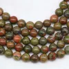 Natural Green Unakites Jaspe Stone Bead 4 6 8 10 12mm Round  Loose Spacer Beads For Jewelry Making Natural Agates Beads DIY Gift ► Photo 3/4