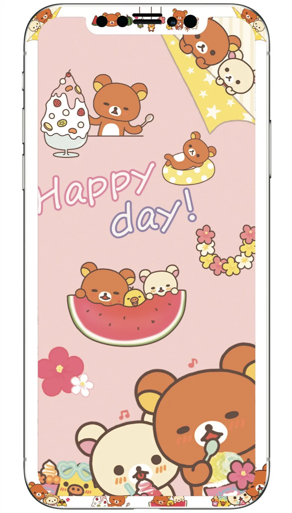 

Melody Twin Stars Cinnamoroll PomPomPurin Pattern 9H Screen Protector Tempered Glass For iPhone XR X XS Max Flim