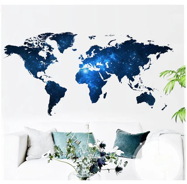 1 pcs big global planet diy world map 3d wall sticker vinyl wall sticker home decor