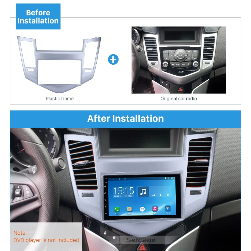 Seicane установка 2din автомобильный стерео радио фасции панель для Chevrolet Cruze DVD рамка