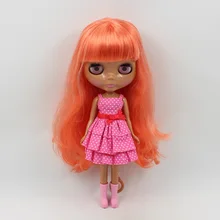 Стоимость orangehair телесного цвета Блит куклы черный куклы завод кукла подходит для DIY Изменить BJD игрушка для Обувь для девочек