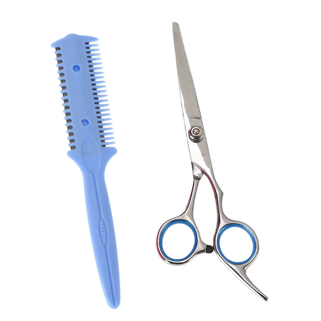 Flat shear razor Режущий истончающий стайлер для укладки волос ножницы из нержавеющей стали салонные Парикмахерские ножницы обычные плоские зубчатые лезвия 6 дюймов - Цвет: Flat shear razor