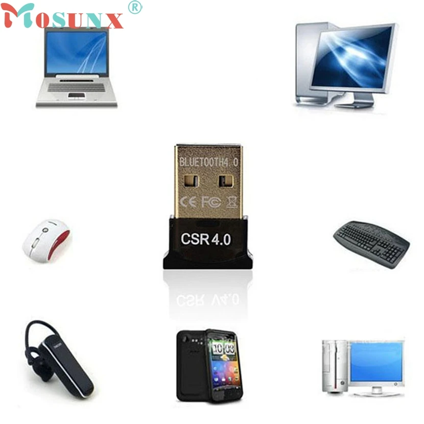 

mosunx Splendid Mini USB Bluetooth V4.0 Dongle Dual Mode Wireless Adapter For Laptop PC Free Shipping