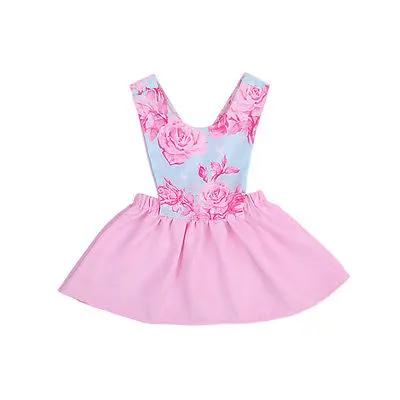 

Summer Dresses Flower Girls Kids Toddler Baby Princess Party Wedding Tulle Tutu Dresses Cotton Clothes 0-4T