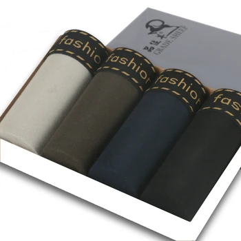 

4pcs/lot Cotton Shorts Men Breathable Underwear Soft Boxers Men Solid Boxer Shorts Plus Size Boxers Men's Underwear Panties