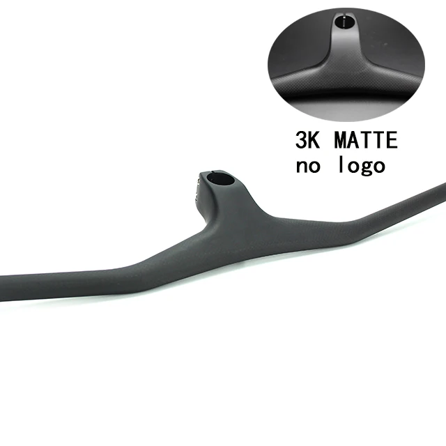 ULLICYC Manillar Carbono MTB велосипедный стояк однообразный Интегрированный руль со стволом 3 к черный глянец/матовый углеродный руль YT966 - Цвет: no logo 3K matte