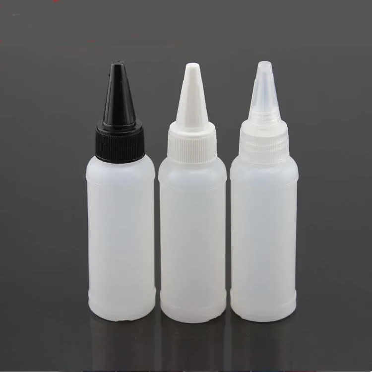 New 50pcs x50 ml Tip cover bottle Soft squeezable bottle Small sample