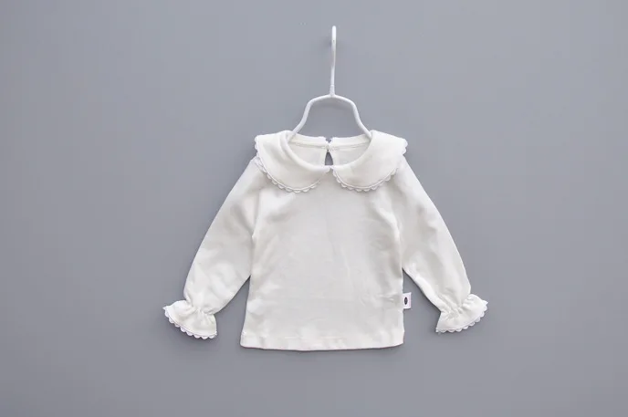 BBWOWLIN/белые рубашки для новорожденных девочек, модные топы с длинными рукавами для маленьких девочек, платье без рукавов 026