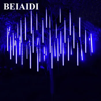 

BEIAIDI 30CM Meteor Shower Rain Tubes Outdoor Led Light String Christmas Lights Wedding Party Garden Backyard Tree String Light