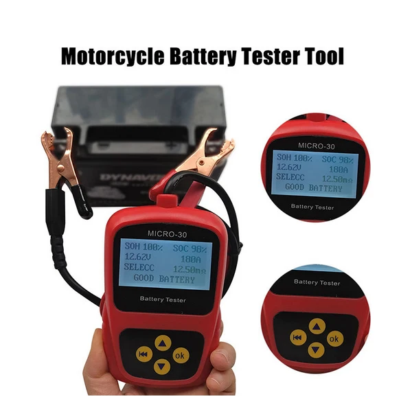 LANCO MICRO 30 Motorcycle font b Battery b font Tester LCD Display 12V font b Battery