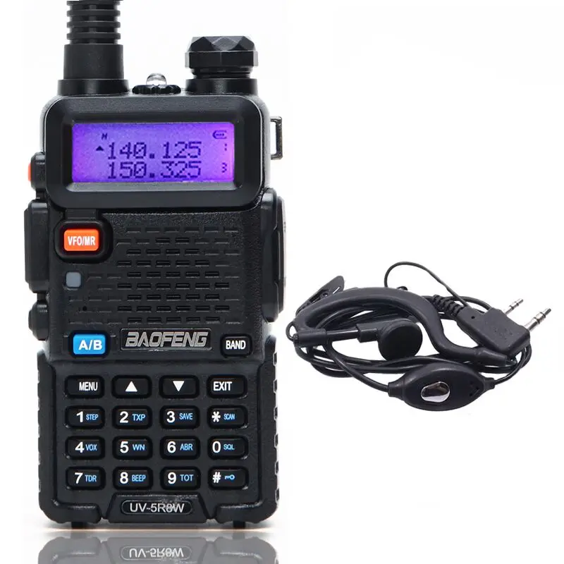 add headset Baofeng UV-5R 8 Вт Высокая мощная двухсторонняя рация 8 Вт CB Ham портативная рация 10 км дальность Pofung UV5R для охоты - Цвет: add headset