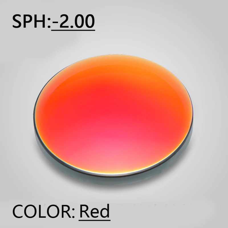MINCL/1,56 неполяризованные рецепт смолы Асферические стекла линзы для близоруких солнцезащитные очки покрытие линз Lentes FML - Цвет линз: red-200