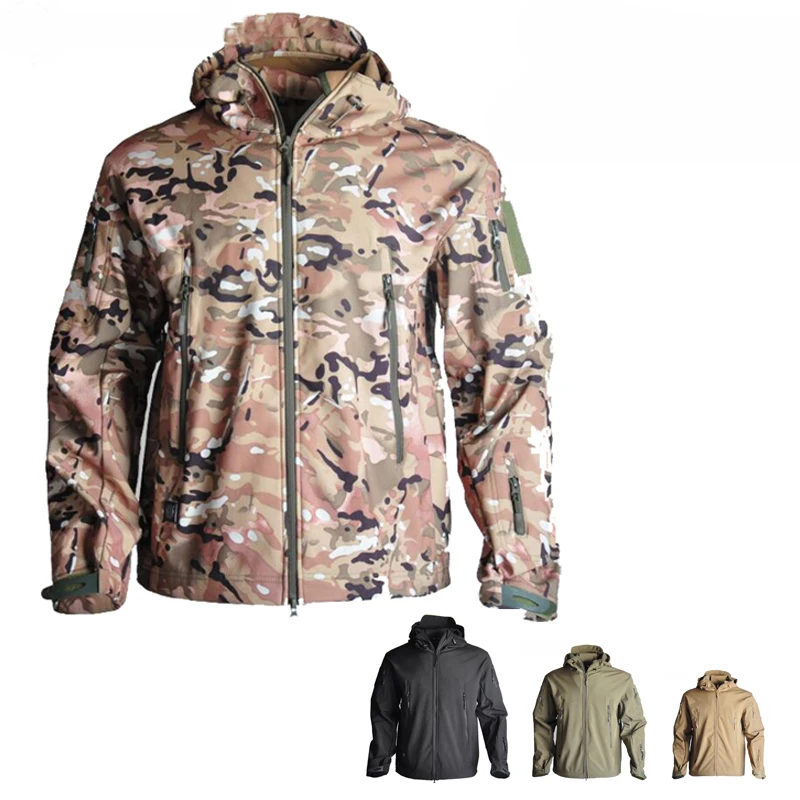 

TAD Sharkskin Softshell Jacket Waterproof Sport Coat Outdoor Camouflage Hunting Clothes Men Hiking Camping Windbreaker