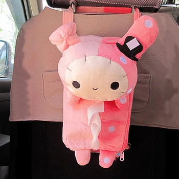 

New Portable Storage Box Lovely Plush Rabbit Elephant Panda Tissue Napkin Paper Towel Holders Cases For Home Office Car