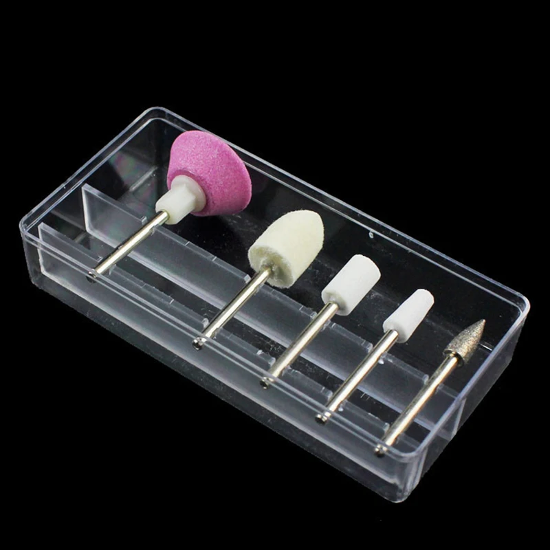 5 Pcs Nail Art Sanding Drill Bit Nails Cuticle Remover Edge Polishing
