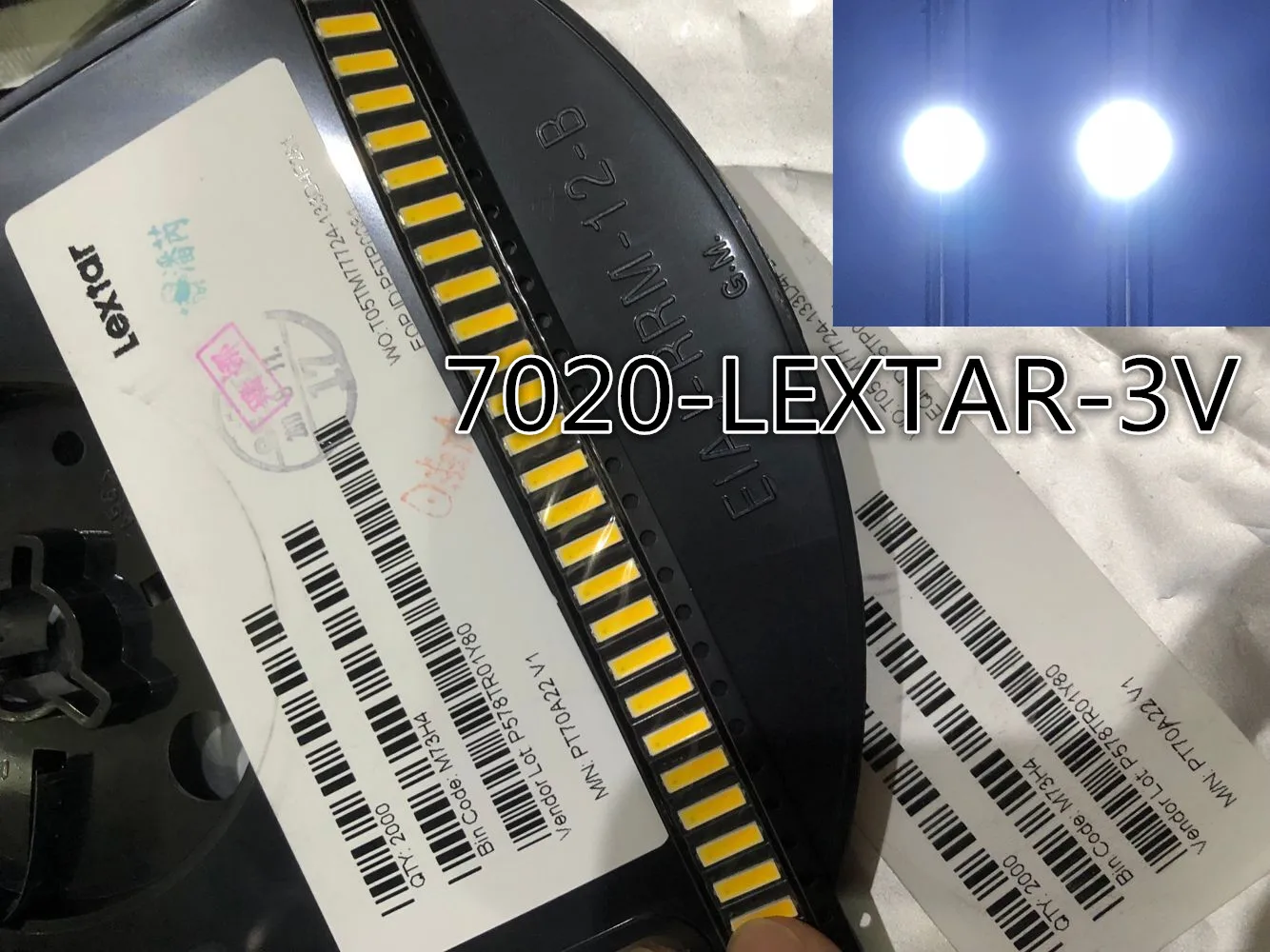 50 шт. Lextar светодиодный Подсветка 0 5 Вт 7020 3V холодный белый 40LM ЖК-дисплей для ТВ