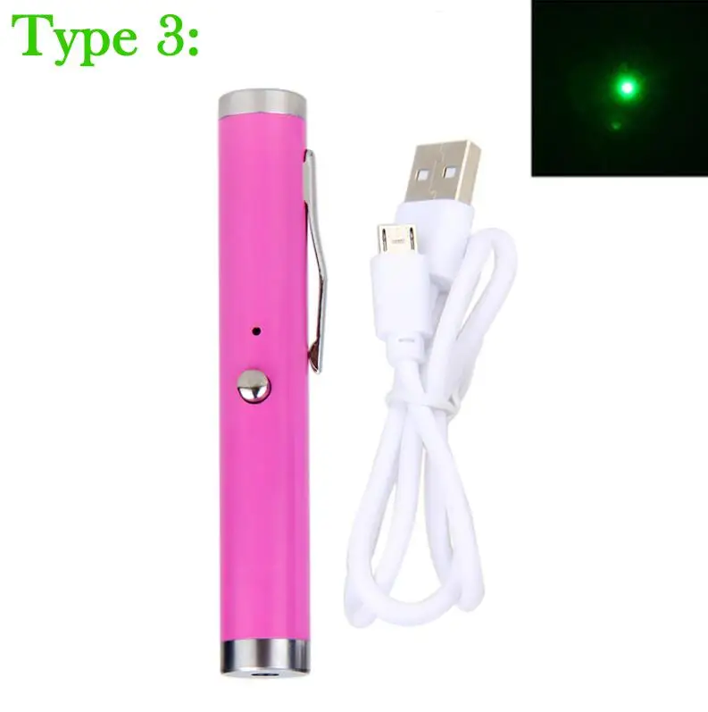 Мощный 532нм зеленый 650нм красный точечный тактический охотничий Лазерный Указатель USB перезаряжаемая ручка ведущая дистанционная Лазерная оптический прицел - Цвет: Pink Shell (Green)