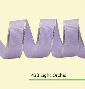 

1" inch (25mm) Silver Edge Grosgrain Ribbons 21 colors in stock