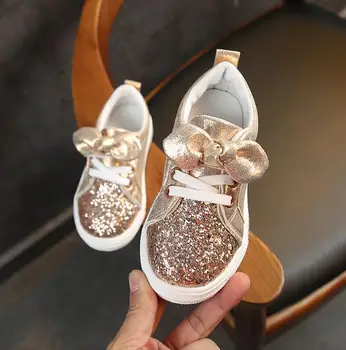 

Baby Kids Shoes Girls Sneakers Glitter Toddler Girl Sneakers Soft Bottom with Crystal Kid Shoes Children Girls Bling