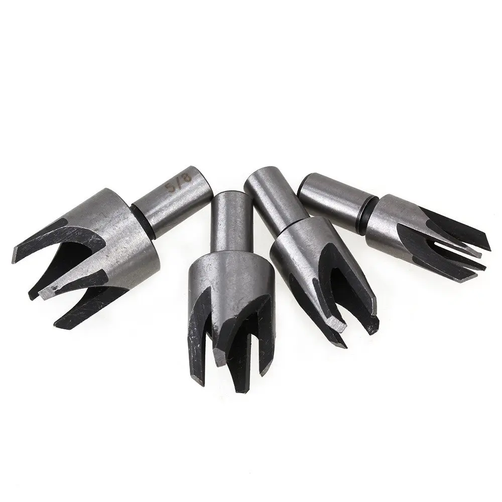 4Pcs Carbon Steel Hand Tools Straight Claw Wood Plug Cutter Cork Drill