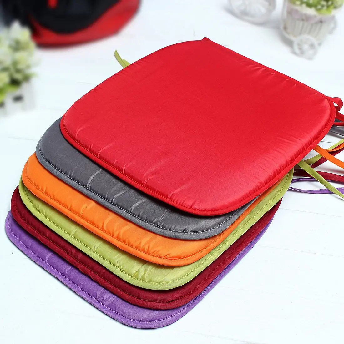 Office Chair Car Seat Cushion Bolster Buttocks Tie On Pad Soft Comfort