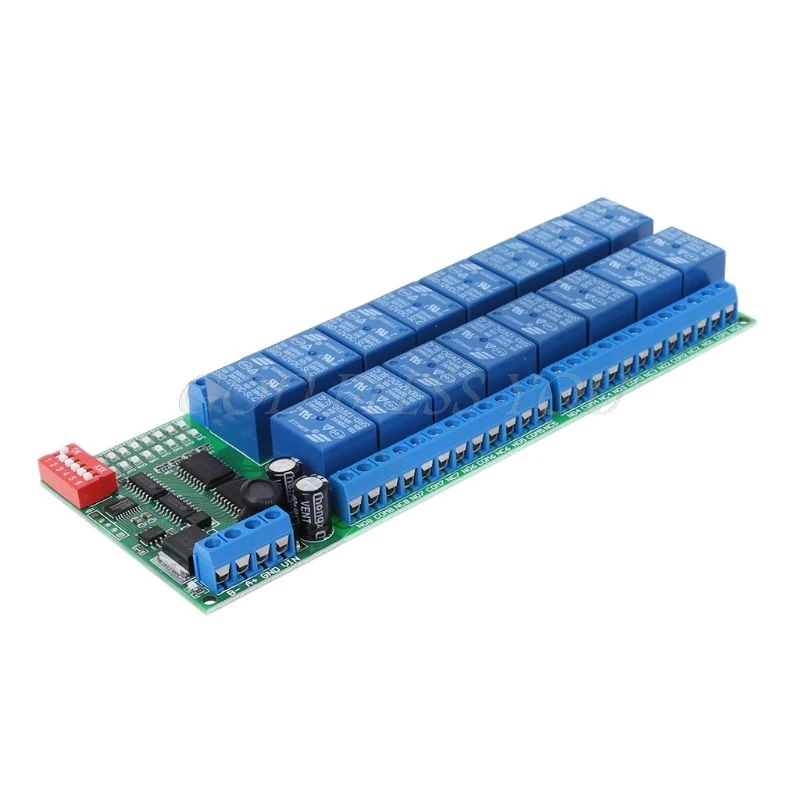 16 Channel DC 12V RS485 Relay Module Remote Controller for PLC PTZ ...