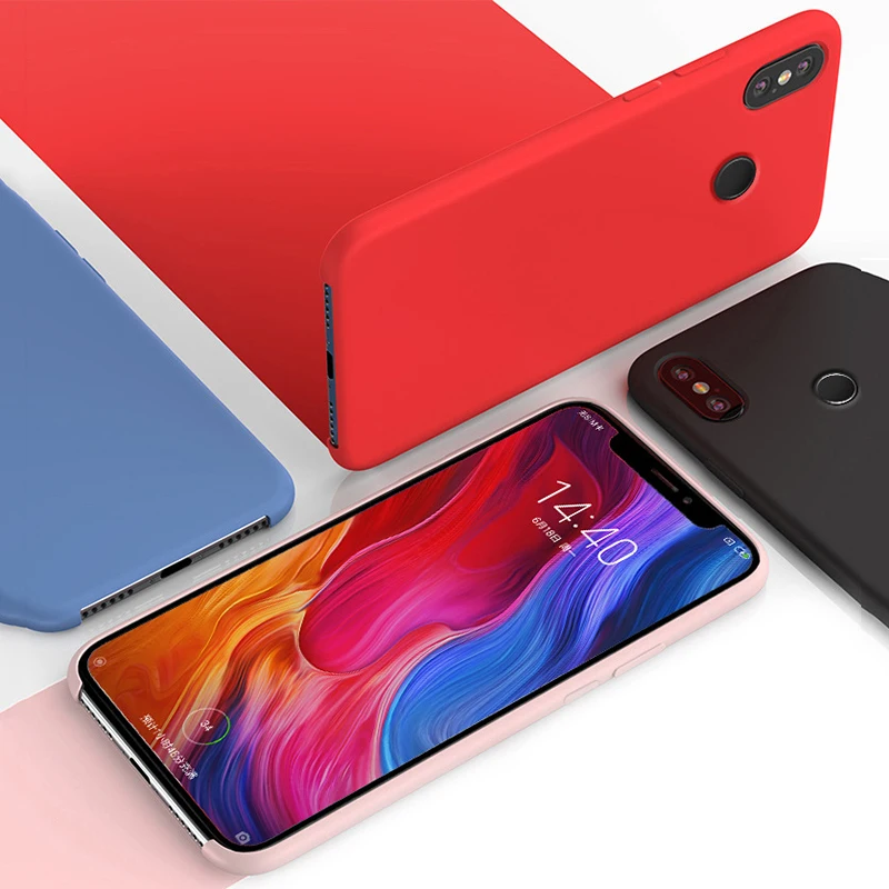 Оригинальный силиконовый чехол для телефона Xiaomi Mi 8 SE 6X A2 Mix 2S Официальный Cov Redmi Note