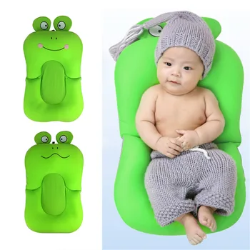 

Frog Shape Foldable Baby bathtub Bathing Cushion Shower newborn baby bath Mat Soft Seat infant bathtub support blooming bath mat